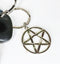 Pack of 24 Metal Wicca Occult Triple Moon Pentagram Coffin Planchette Keychains