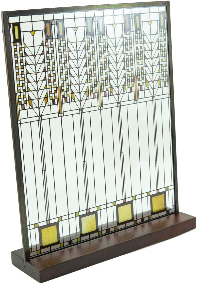 Ebros Frank Lloyd Wright Tree of Life Stained Glass 11.5" x 9.5" Desktop Plaque - Ebros Gift