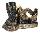 Egyptian Goddess Queen Nefertiti Winged Isis Maat Pyramid Card Holder Figurine