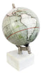 Contemporary Modern Decorative Desktop World Atlas Map Globe With Tilt Axis 13"H