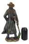 Western Cowboy Sheriff In US Marshall Long Coat Holding Shotgun Rifle Figurine