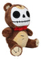 Small Furry Bones Skeleton Honey Bear With Red Ribbon Soft Plush Toy Doll