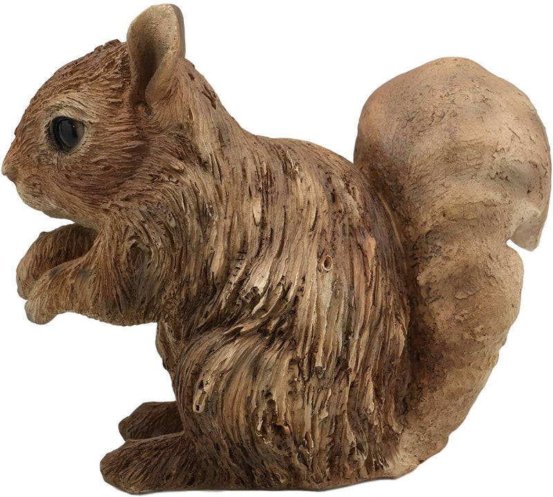 Ebros Standing Chipmunk Squirrel Resin Statue 6.25" Tall Faux Driftwood Finish