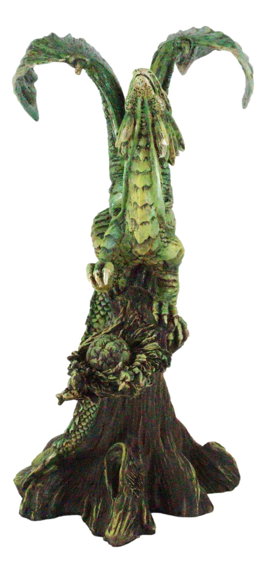 Ebros Gaia Tree Ent Earth Adult Mother Dragon Perching On Branch Figurine 10"H - Ebros Gift