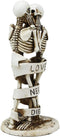 Ebros Skeleton Couple Kissing Wrapped by Censoring Ribbon Figurine 6.75" Tall