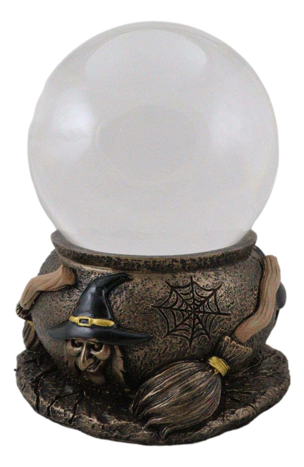 Wicca Psychic Salem Dark Witch Broomsticks Web Scrying Crystal Glass Gazing Ball