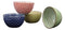 Ebros Gift Made In Japan Assorted Colorful Porcelain Bowls Set of 4 Rice Salad Miso Soup Ice Cream Appetizer Bowl 5"Dia Japanese Aesthetic Geometry Decor Meal Dining Bowls