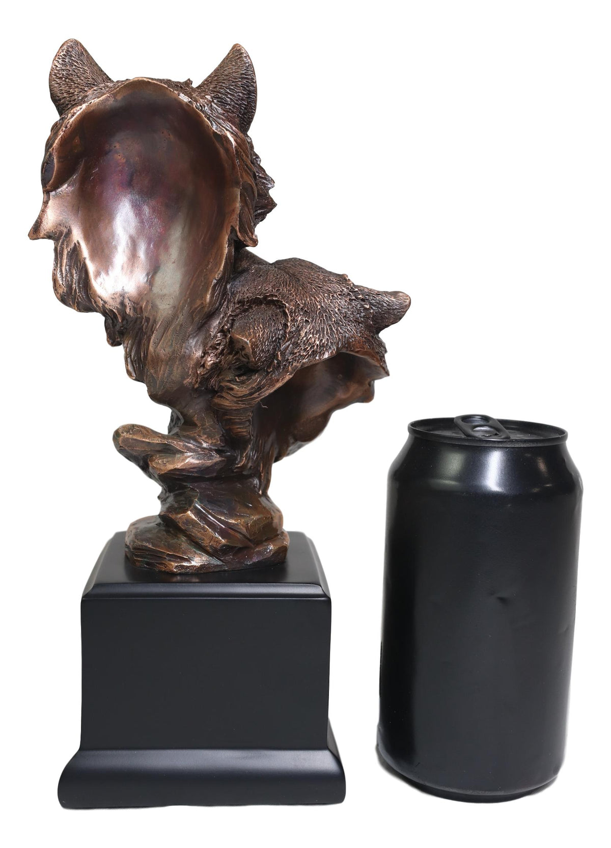 Ebros Forest Moonlight Lovers 2 Wolves Bust Bronze Electroplated Resin Statue - Ebros Gift
