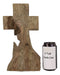 Ebros Rustic Distressed Wood Trunk Root Cross On The Mountain Sculpture 11.75" H