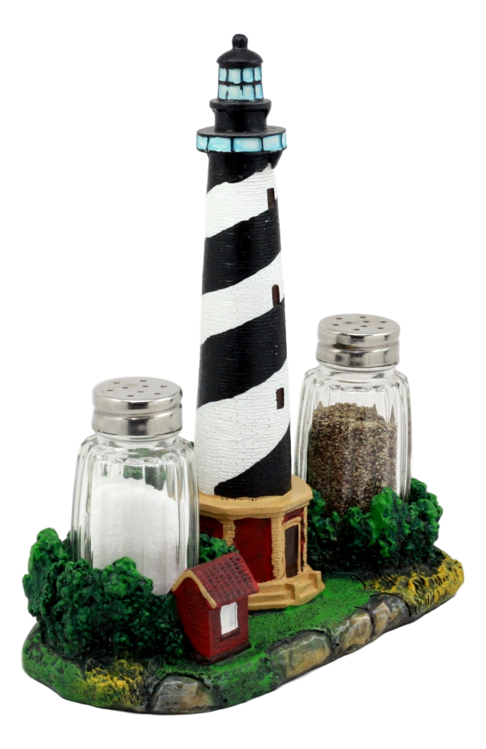 Ebros Scenic Cape Hatteras Lighthouse Salt And Pepper Shakers Holder 8"H