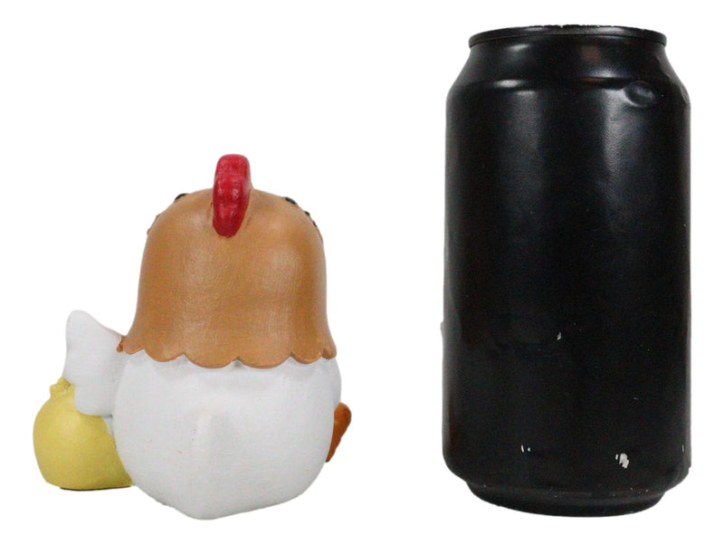 Ebros Furry Bones Chicken Nugget with Yellow Chick Figurine 3.5" Tall Skeleton