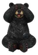 Set of 3 Wise See Hear Speak No Evil Black Bears Rustic Figurine Bear Animal