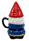 Ebros Mr Gnome Eating Cookie Lidded Ceramic Mug Coffee Cup Home Kitchen Decor