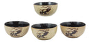 Ebros Pack Of 4 Rustic Emperor Giant Stag Elk Deer Bowl Set 16 Ounces 5"D