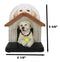 Cute Golden Retriever Puppy Dog In Doghouse Coaster Set Holder And 4 Coasters