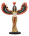 Ebros Gift Colorful Egyptian Goddess Isis Ra with Open Wings On Gold Robe Statue 12" Tall Deity of Motherhood Magic Wisdom and Nature Home Decorative Sculpture