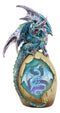 Ebros Water Dragon with LED Light Guarding Dragon Egg Collection 10" Height