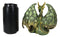Metallic Green Gold Terra Mother Dragon Guarding 2 Wyrmlings In Eggs Figurine