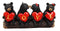 Ebros Gift Black Bear Valentine Couples Holding Heart Love Signs Decorative Figurine 8.25"L