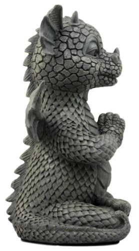 Ebros Zen Meditating Buddha Fiery Yoga Dragon Garden Statue Faux Stone Finish 10"H - Ebros Gift