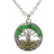 Celtic Green Tree Of Life Alloy Necklace Lead Free