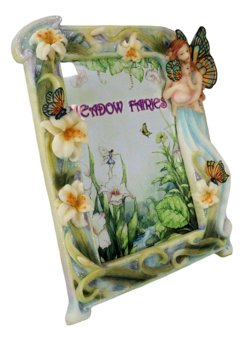 Butterfly Fairy Mother Cradling Baby Fae Desktop Shelf Decorative Picture Frame