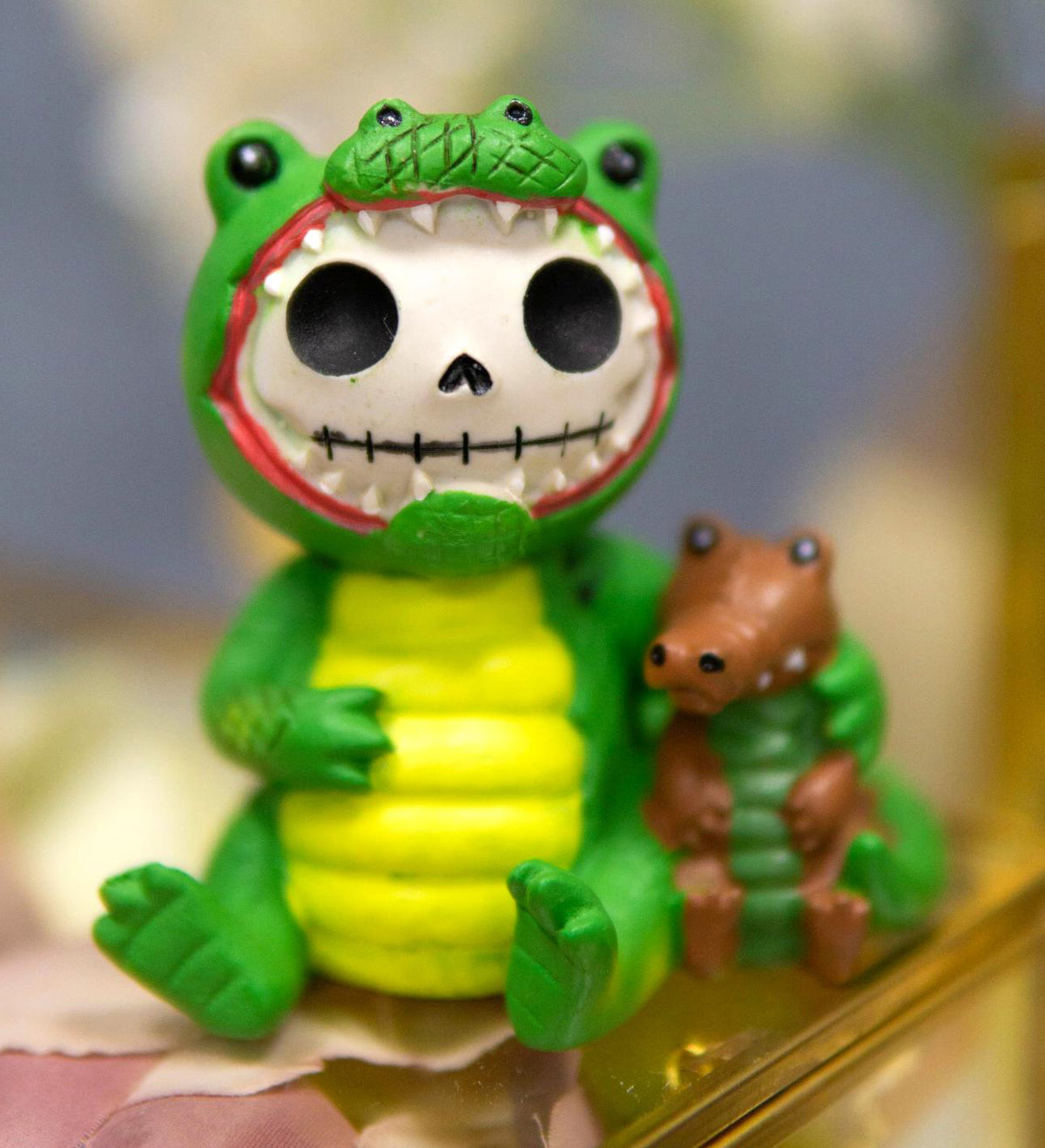 Furrybones Chomper Crocodile Alligator Skeleton Monster Figurine Furry Bones
