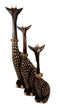 Balikraft Balinese Wood Handicrafts Large Safari Giraffe Family Figurine Set