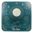 Wicca Tarot Card MDF Wood Coaster Set of 4 Tiles With Cork Backing And Holder