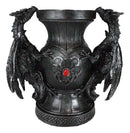 Ebros Dual Climbing Dragon Wyverns Chalice Shaped Decorative Flower Vase 10"