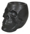 Matte Black Gothic Skull Skeleton Ceramic Votive Candle Essential Oil Warmer