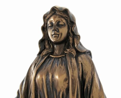 10 Inch Lady Madonna Robed Religious Resin Statue Figurine