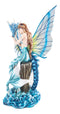 Ebros Large Nautical Blue Mermaid Feeding Leviathan Ocean Dragon Fairy Statue