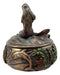 Mermaid Tefiti Praying Round Jewelry Box Figurine Small Nautical Starfish Coral