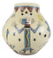 Southwestern Tribal Aztec Mayan God Symbol Feathers Floral Vase Sculpture Decor