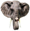 Large 19"L Sahara Elephant Wall Bust For Home Decor Wall Plaque Hanging Statue
