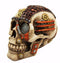 Steampunk Painted Gear Clockwork Skull Cyborg Decorative Jewelry Box Figurine