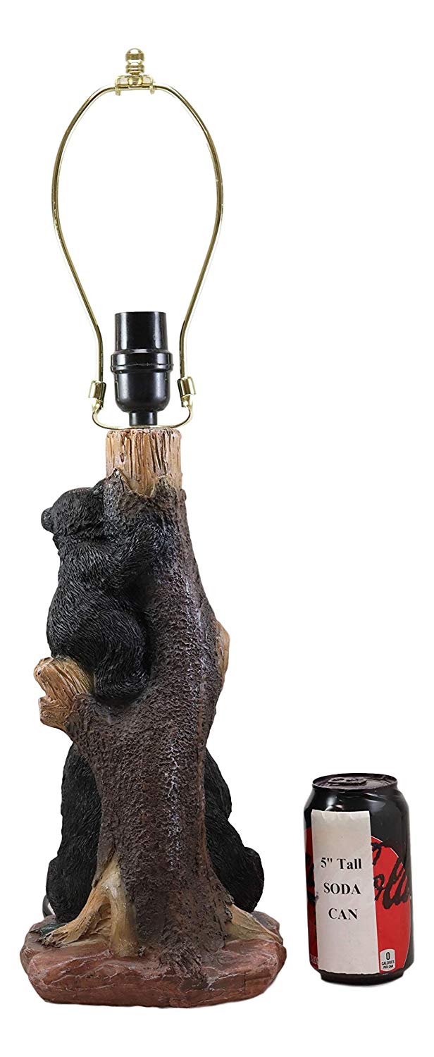 Ebros Story Time Fable Mother Bear Reading Book To Her Cub By Tree Table Lamp - Ebros Gift