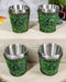 Tree Spirit Forest Dryad Foliage Leaf Pattern Greenman 2oz Shot Glasses Set Of 4