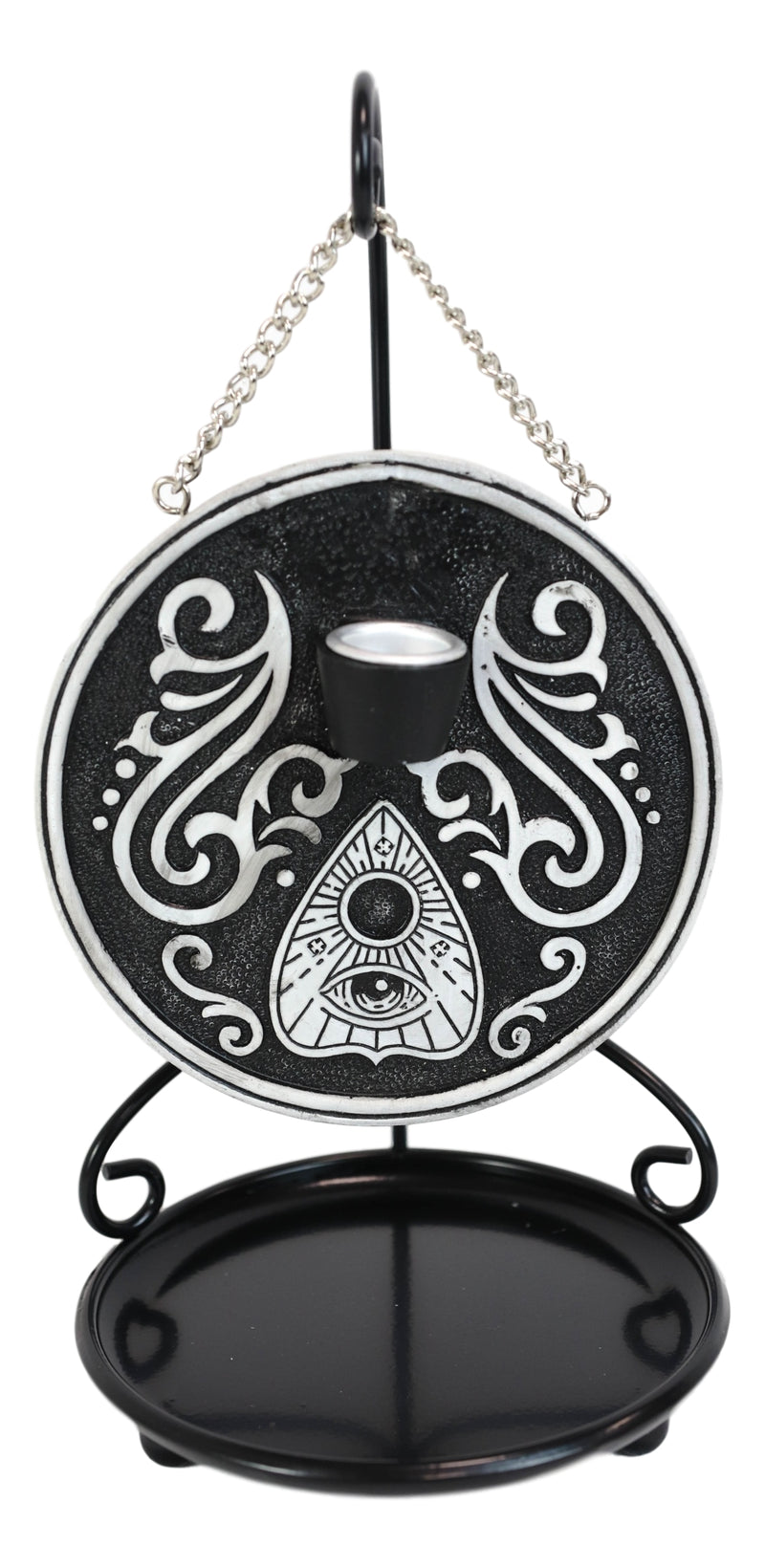 Ouija Spirit Board Evil Eye Medallion Disk Backflow Incense Cone Holder Burner