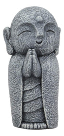 Ebros Japanese Buddha Happy Jizo Monk With Hands Clasped In Prayer Mini Statue 4.5"H