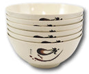 Pack Of 6 Melamine Eggplant Zen Swirl Large Dining Soup Cereal Pasta Bowls 42oz