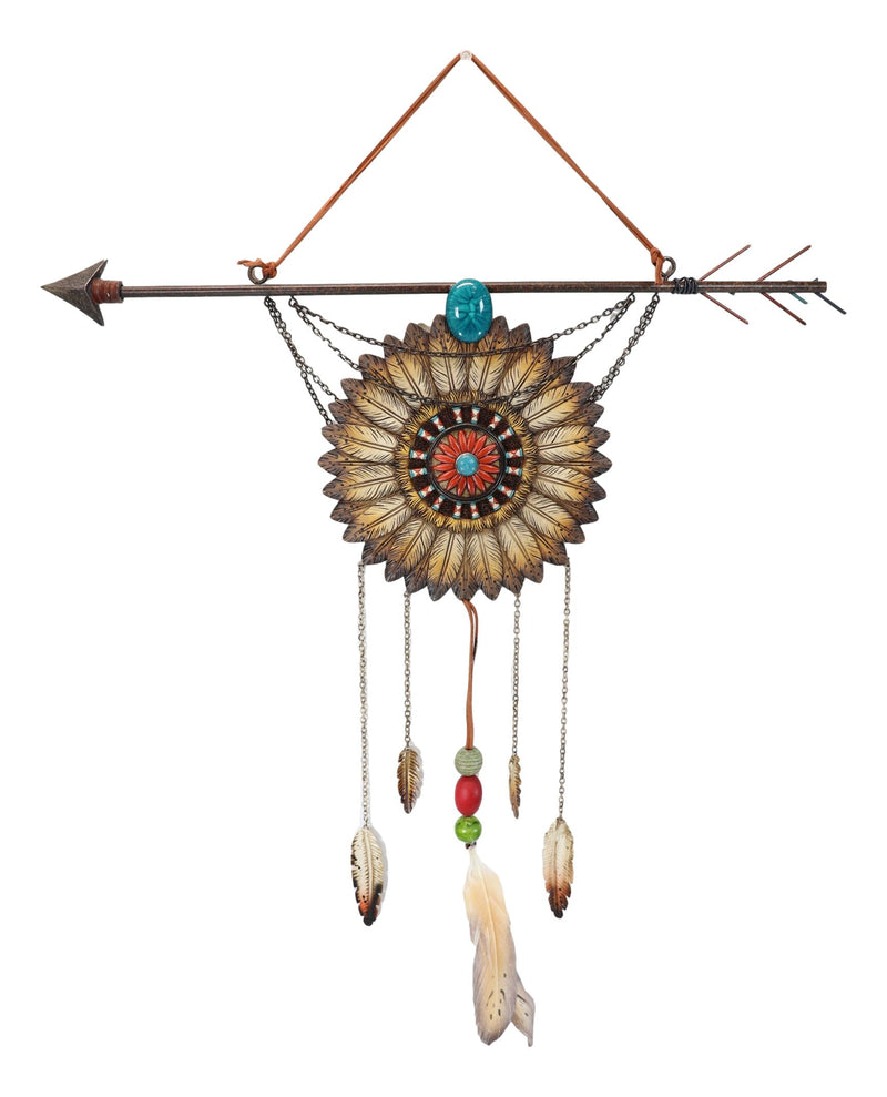 Pack Of 2 Southwestern Boho Chic Indian Arrow Dreamcatcher Feathers Wall Decors