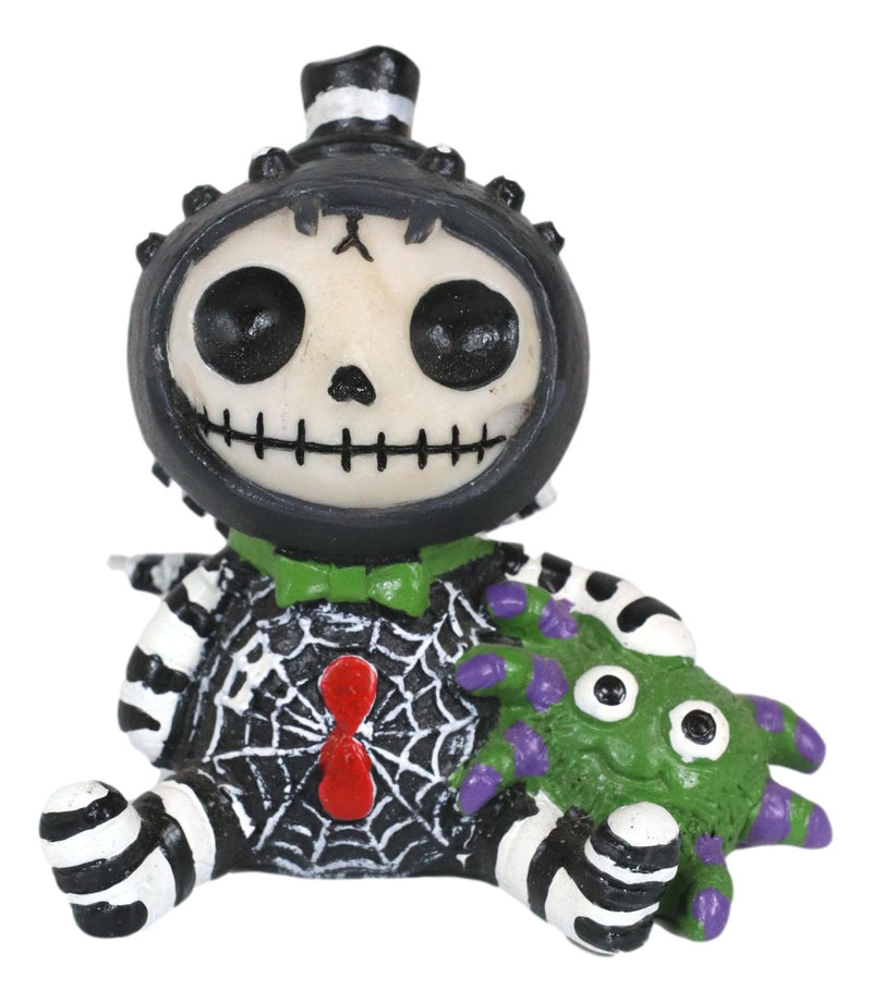Ebros Furrybones Black Itsy Bitsy Webster Spider Skeleton Figurine Small Furry Bones