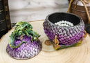 Ebros Green Wyrmling Dragon On Dragon Claw Scaly Colorful Egg Decorative Box