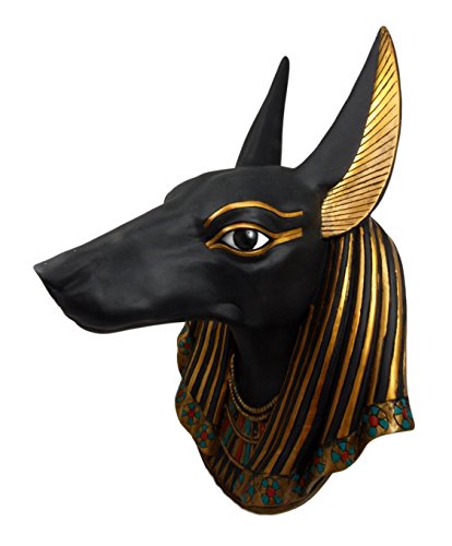 Ebros Egyptian Deity Anubis God Of Afterlife Bust Wall Plaque 15.5"H Figurine - Ebros Gift