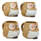 Ebros Gift Whimsical Woody Forest Big Eyed Brown Owl Ceramic 11oz Drinking Mugs Set of 4 As Kitchen Dining Home Decor Of Owls Owlet Nocturnal Bird Novelty Mug Cups For Coffee Tea Milk Beverage