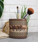 Ebros Western Running Horses With Southwest Navajo Vectors Makeup Toothbrush Holder