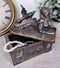 Bronzed Mermaid Nerida Resting On Sunken Treasure Jewelry Box Figurine 5.25"L