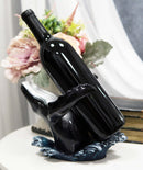 Nautical Ocean Marine Leaping Baleen Humpback Whale Wine Bottle Holder Statue